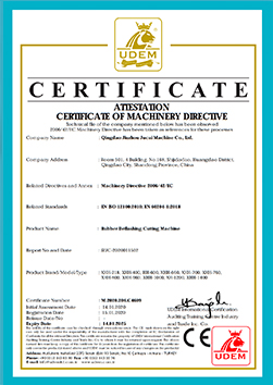 Ce Certificate For Rubber Cutting Machine